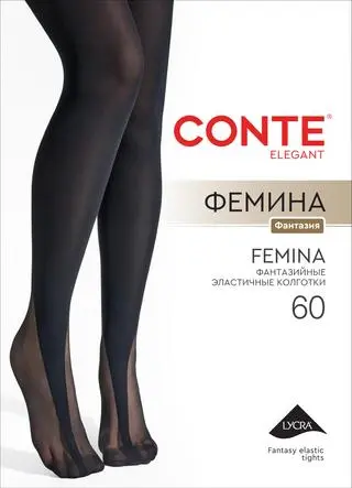 CONTE FEMINA (ФЕМИНА) Колготки с имитацией леггинсов со штрипками