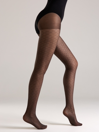 CONTE Колготки в мелкую сеточку с линиями BLUES