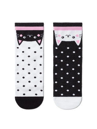 CONTE HAPPY Хлопковые носки c рисунками "Котики"