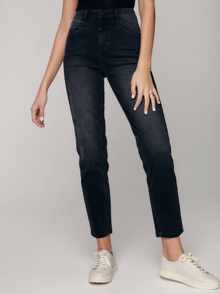 CONTE CON-314 Eco-friendly джинсы Mom Fit с высокой посадкой и кокеткой