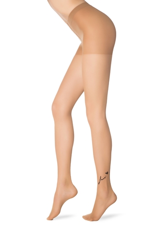 CONTE FREE Прозрачные Колготки женские с тату-рисунком