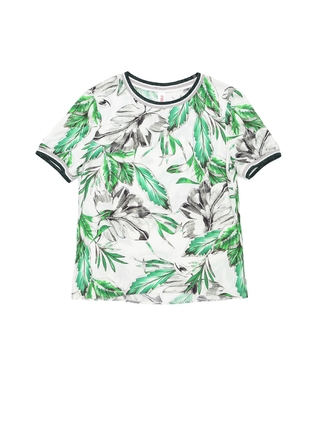 CONTE LBL 1103 Блузка с цветочным рисунком из вискозы премиального качества