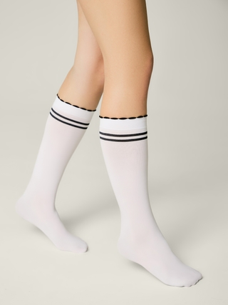 CONTE Гольфы с контрастными полосами из микрофибры LUCKY