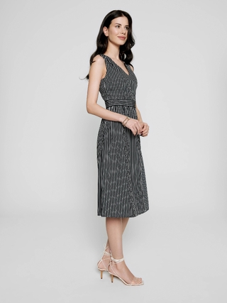CONTE LPL 1141 Платье в полоску без рукавов из вискозы премиального качества