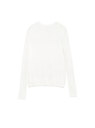 CONTE LDK 090 Вязаный джемпер с ажурными рукавами из пряжи с вискозой