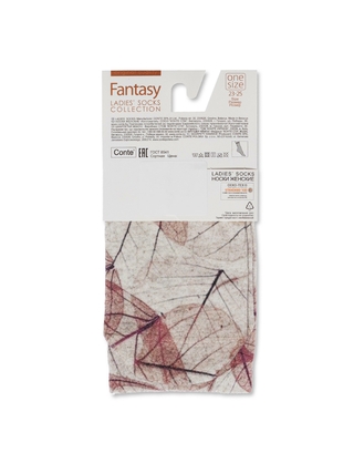 CONTE FANTASY Носки с принтом из смесовой пряжи с хлопком и льном