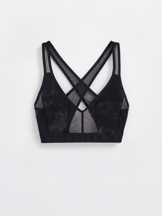 CONTE RIB WITH MESH LBE 2493 Бюстье из хлопка в рубчик и эластичной сеточки