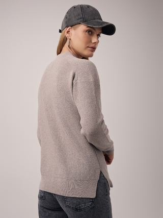 CONTE Джемпер прямого силуэта с невысокими разрезами по бокам LDK 2388