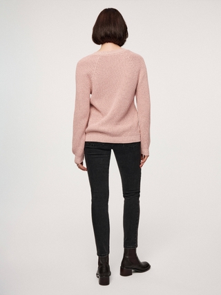 CONTE LDK 288 Фактурный джемпер с V-образным декоративным вырезом