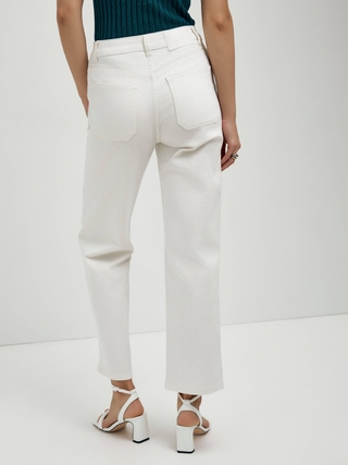 CONTE CON-623 Укороченные джинсы прямого кроя с карманами брючного типа