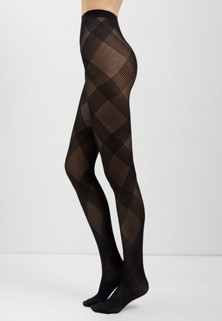 CONTE MUSIC Колготки женские с диагональными полосами