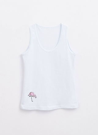 Dea Mia Майка женская 5702 SINGLET (100% Хлопок с аппликацией)