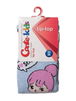 Conte-kids TIP-TOP Хлопковые колготки с рисунком "I Love Selfie"