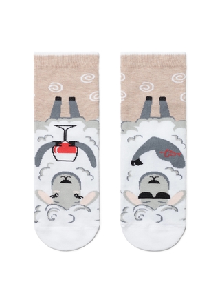 CONTE HAPPY Хлопковые носки с рисунками "Овечка и барашек"