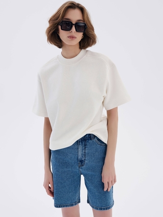 CONTE CON-643 Джинсовые шорты с высокой посадкой