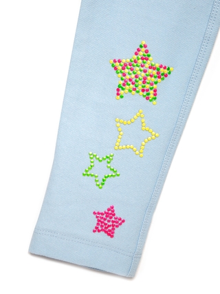 CONTE ROCK STAR Джеггинсы с ярким рисунком из неоновых стразов 