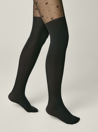 CONTE Колготки с сердечками и имитацией гольфинов SWEET LADY