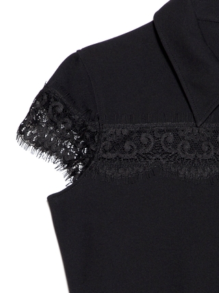 CONTE LPL 1038 Платье-рубашка с фактурным кружевом