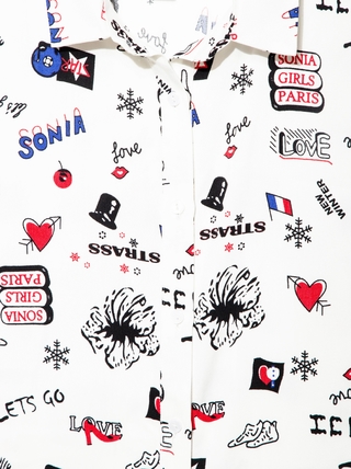 CONTE LPL 889 Легкое платье-рубашка с яркими рисунками