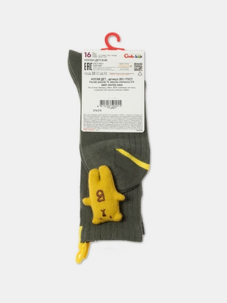 CONTE-KIDS TIP-TOP Удлиненные носки из хлопка с декоративной игрушкой