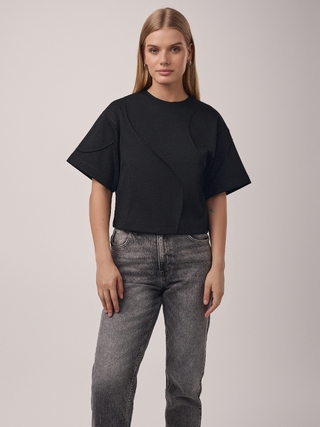 CONTE LD 2805 Укороченная футболка из костюмного полотна