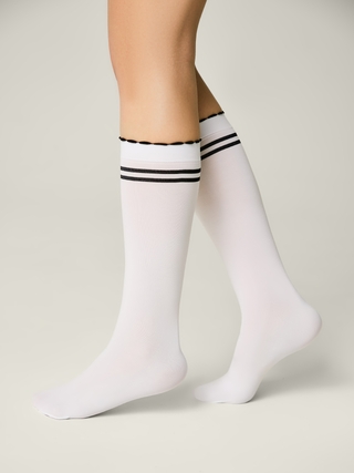 CONTE Гольфы с контрастными полосами из микрофибры LUCKY