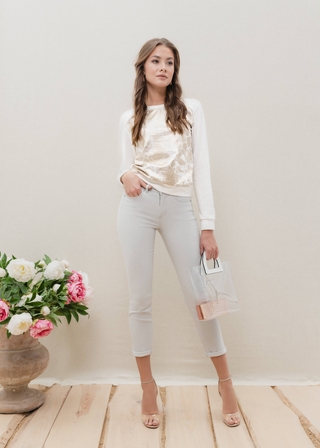 CONTE LD 900 Ультракомфортный свитшот с металлическим принтом