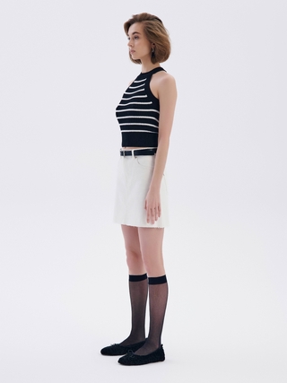 CONTE CON-659 Джинсовая юбка А-силуэта с необработанным краем