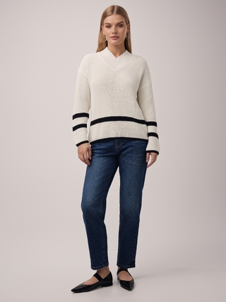 CONTE Джемпер объемного силуэта из пряжи с хлопком LDK 2398