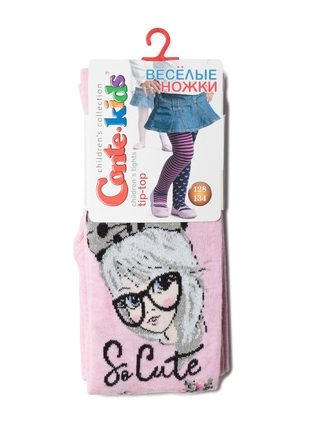 Conte-kids TIP-TOP Хлопковые колготки с люрексом