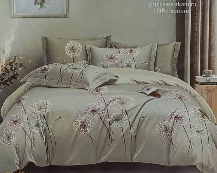 Комплект постельного белья, 1.5-спальное, поплин