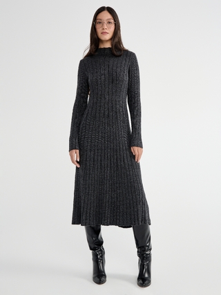 CONTE Платье-midi прилегающего силуэта из пряжи с шерстью LDK 2391