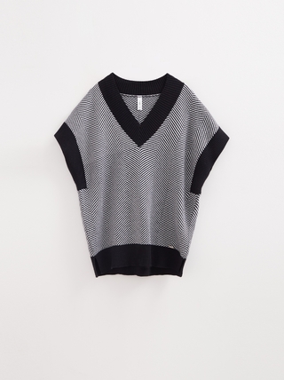 CONTE Жилет объемного силуэта с жаккардовым переплетением LDK 2393