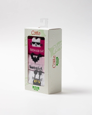 CONTE ELEGANT HAPPY (3 пары в коробке) Хлопковые носки
