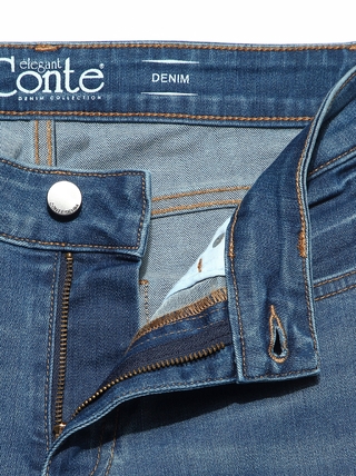 CONTE CON-154 Lycra® Ультраэластичные eco-friendly straight джинсы со средней посадкой