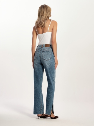 CONTE CON-738 Джинсы straight c разрезами и необработанным краем