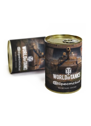 Брестские Носки мужские В БАНКЕ 2131В WORLD OF TANKS (средней длины)