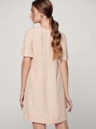 CONTE LPL 1179 Платье свободного кроя в горошек