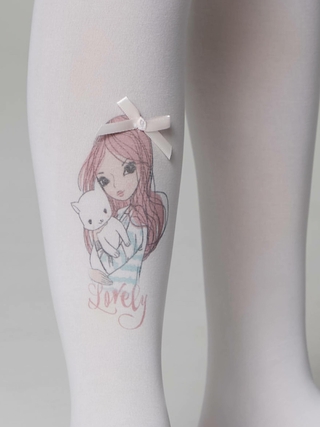 CONTE LOVELY Колготки из микрофибры с рисунком и декором 