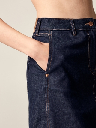 CONTE CON-497 Джинсовая юбка с боковыми карманами