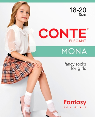 CONTE Тонкие носки в горошек на сетке MONA