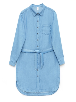 CONTE AKK002 Джинсовое платье-рубашка из премиального тенсела