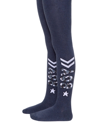 Conte-kids TIP-TOP Хлопковые колготки с рисунком "BOY"