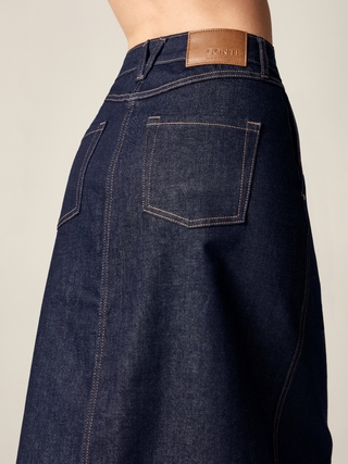 CONTE CON-497 Джинсовая юбка с боковыми карманами
