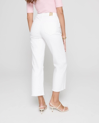 CONTE CON-243 Укороченные джинсовые брюки с высокой посадкой и необработанным краем