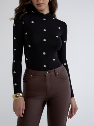 CONTE Боди из визкозы в крупный горошек LBD 2900