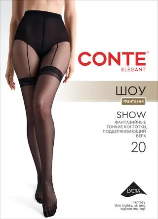 CONTE SHOW (ШОУ) Колготки с имитацией чулок на поясе