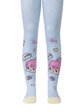 Conte-kids TIP-TOP Хлопковые колготки с рисунком "I Love Selfie"