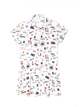 CONTE LPL 889 Легкое платье-рубашка с яркими рисунками