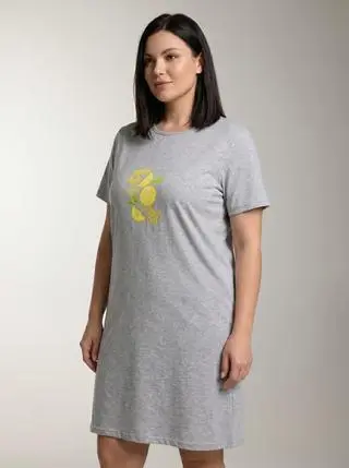 DEA MIA СОРОЧКА НОЧНАЯ ЖЕНСКАЯ 5711 CHEMISE WITH SLEEVE (PRINT)